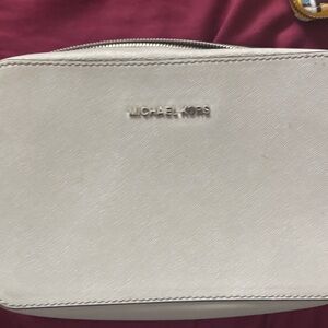 Michael Kors Ivory Leather Pouch